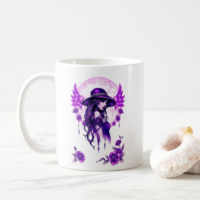 The Essence of Woman: Grace, Strength, and Beauty  Coffee Mug (With Donut)