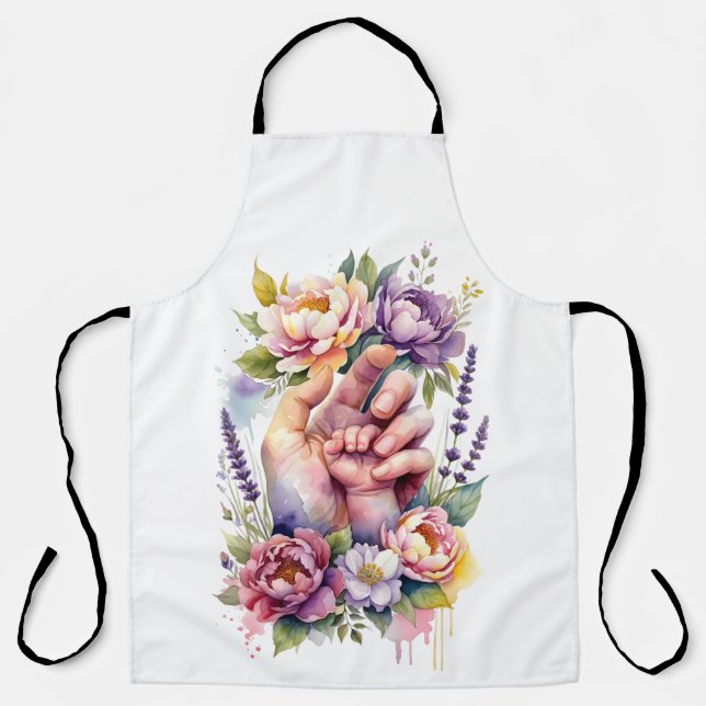The Eternal Bond: A Mother’s Gentle Grasp Apron (Front)
