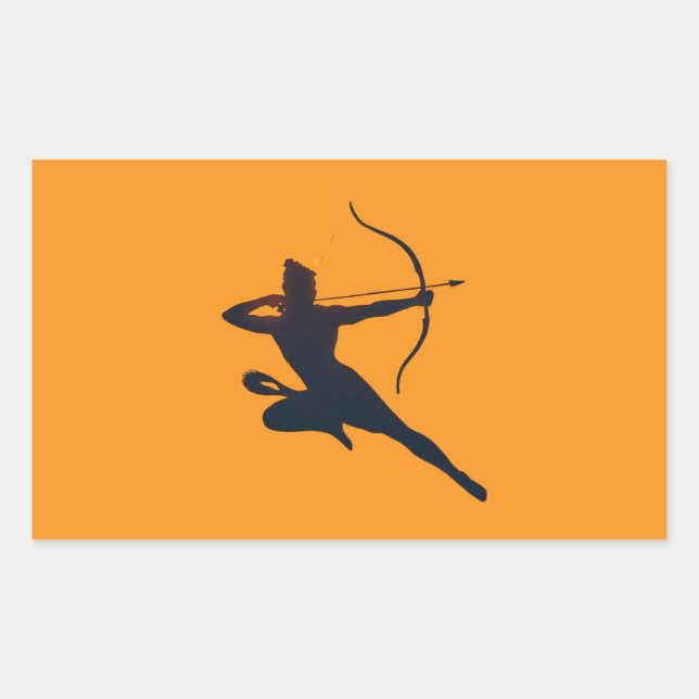 The Eternal Glow of Dussehra – Shree Ram Rectangular Sticker (Front)