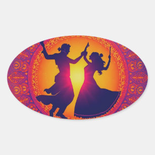 The Eternal Rhythm of Shakti Oval Sticker
