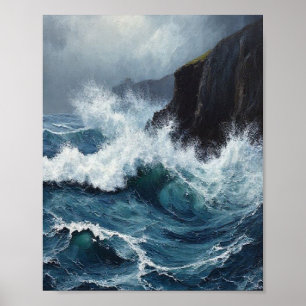 The Eternal Surge: A Study of Gale-Force Waves Poster