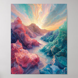The Ethereal Confluence of Crystalline Peaks and t Poster