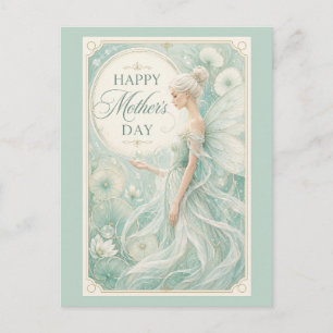 The Ethereal Queen of the Lily Pond Holiday Postcard