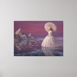 The Ethereal Voyager: Surreal Avant-Garde Fashion  Canvas Print