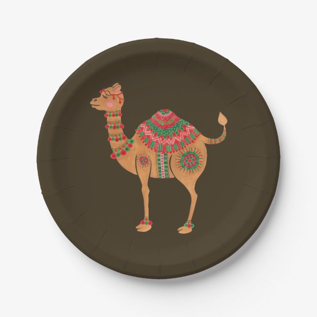 The Ethnic Camel Paper Plate (Front)
