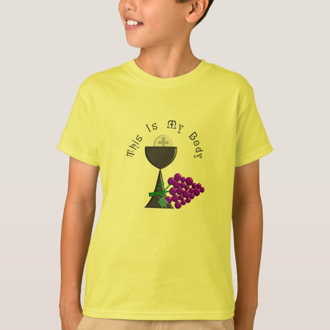 The Eucharist Chalice & Communion Host Gifts T-Shirt (Front)