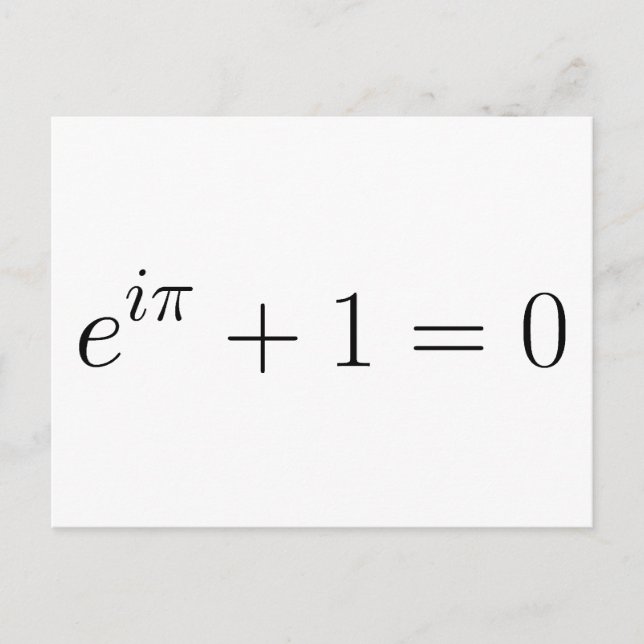 The Euler formula Postcard (Front)