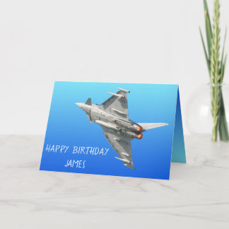 The Eurofighter Typhoon Birthday personalised Card