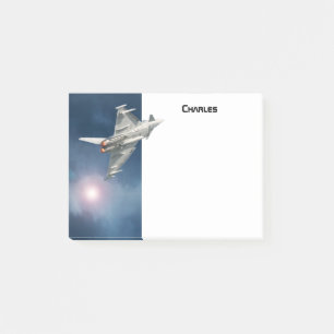 The Eurofighter Typhoon, night sky, personalised Post-it Notes