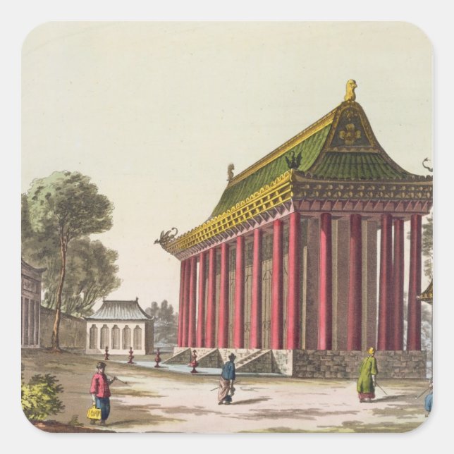 The 'European Palace' at Yuen-Ming-Yuan, illustrat Square Sticker (Front)