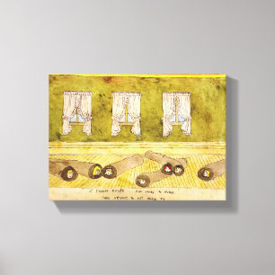 The Evans Roll Themselves in Floor Rugs Canvas Print