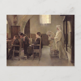 The Eve of the First Communion, before 1890 Postcard