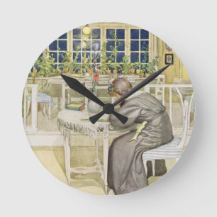 The Evening Before the Journey to England - Study Round Clock