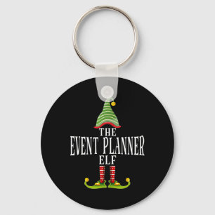 The Event Planner Elf Funny Matching Pajama Xmas Key Ring