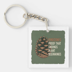  The Evergreen Promise - Pine cone design Key Ring