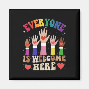 The Everyone Is Welcome Here In Idaho Teacher Stud Magnet
