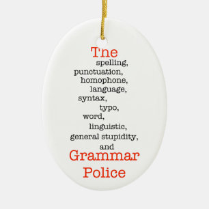 The Everything Police Ceramic Tree Decoration