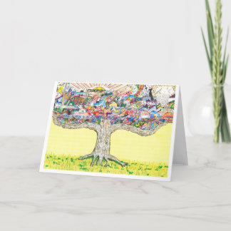 "The Everything Tree." Cards by Rip Rense.