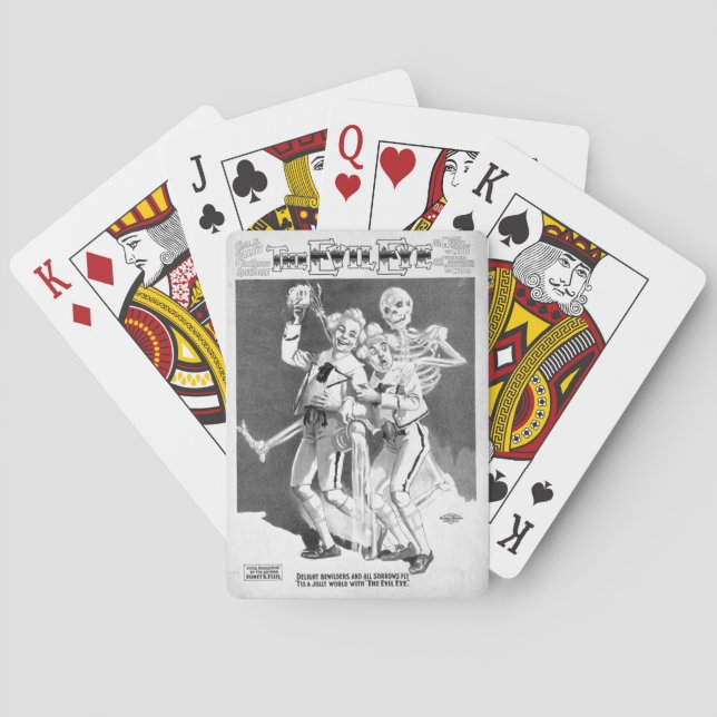 The Evil Eye Vintage Theatre Poster Playing Cards (Back)