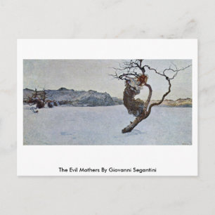 The Evil Mothers By Giovanni Segantini Postcard