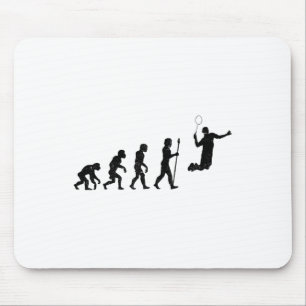The Evolution Of A Badminton Player - Funny Mouse Mat