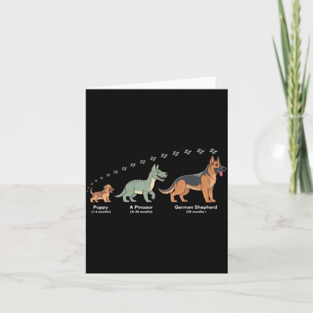 The Evolution Of A German Shepherd - Dog Owner Pet Card (Front)