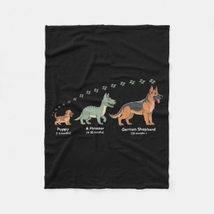 The Evolution Of A German Shepherd - Dog Owner Pet Fleece Blanket