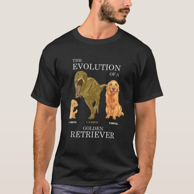 The Evolution of a Golden Retriever or Evolution o T-Shirt (Front)