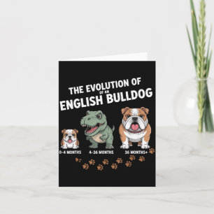 The Evolution Of An English Bulldog Funny  Card
