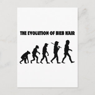 The Evolution of B Hair Postcard