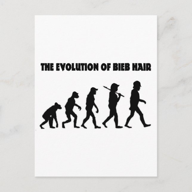 The Evolution of B Hair Postcard (Front)