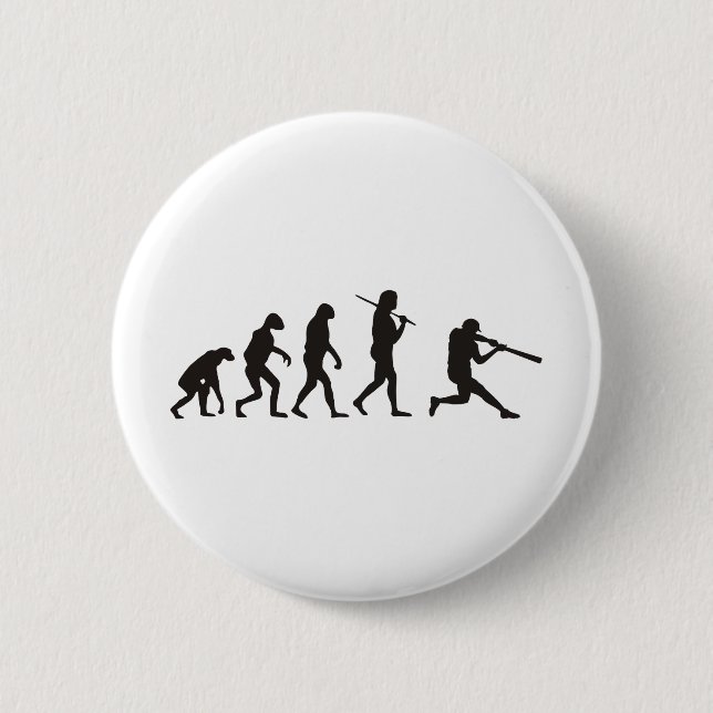 The Evolution Of Baseball Batter 6 Cm Round Badge (Front)