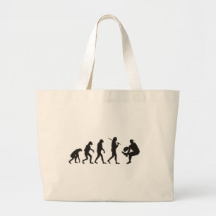 The Evolution Of Baseball Pitcher Large Tote Bag