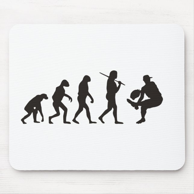 The Evolution Of Baseball Pitcher Mouse Mat (Front)