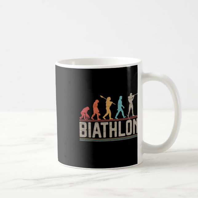The Evolution Of Biathlon Target Shooting Xc Skiin Coffee Mug (Right)