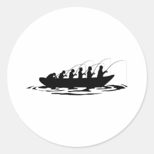 The Evolution Of Fisherman Classic Round Sticker