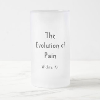 The Evolution of Pain, Wichita, Ks. Frosted Glass Beer Mug