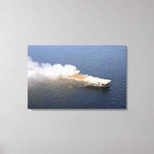 The ex-Oriskany, a decommissioned aircraft carr Canvas Print