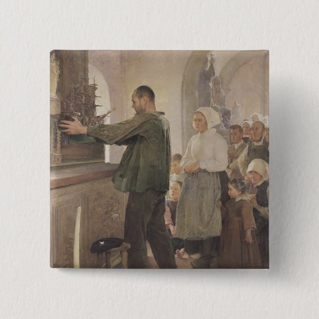 The Ex Voto, 1898 15 Cm Square Badge (Front)