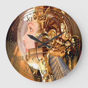 The Exam Cyborg Babe Large Clock