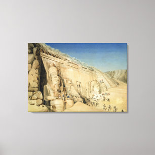 The Excavation of the Great Temple of Ramesses II, Canvas Print
