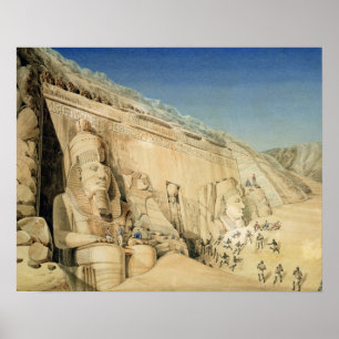 The Excavation of the Great Temple of Ramesses II, Poster