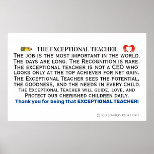The Exceptional Teacher Poster REVISED