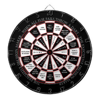 The Executive Decision Maker Magic 8 Ball Style Dartboard