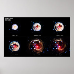 The Expanding Light Echo of Red Supergiant Star Poster