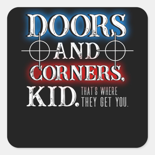 The Expanse Doors and Corners Square Sticker (Front)
