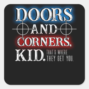 The Expanse Doors and Corners Square Sticker