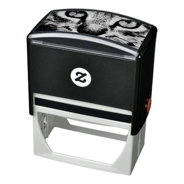 The expressive look of a domestic cat self-inking stamp (Product)