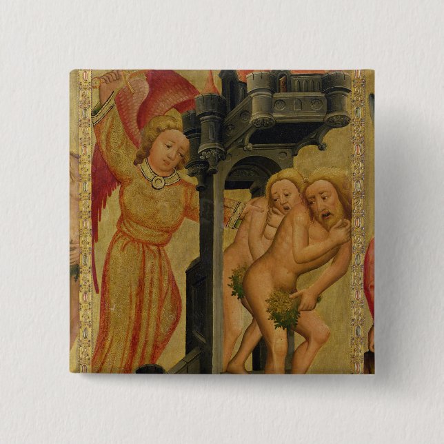 The Expulsion from the Garden of Paradise 15 Cm Square Badge (Front)
