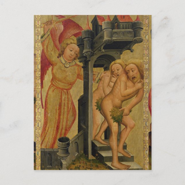 The Expulsion from the Garden of Paradise Postcard (Front)